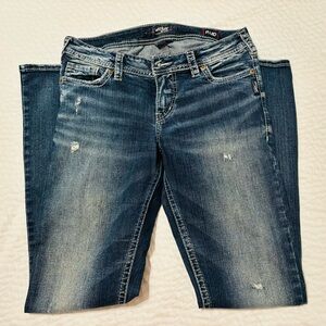 SILVER Tuesday Mid Boot Distressed Women’s Jeans 30/33